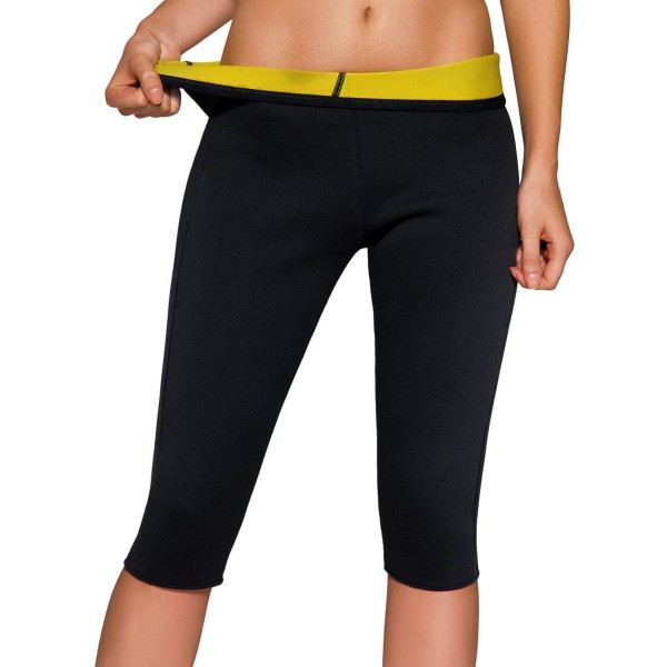 1st（XL）Kvinnor Bantning Sport Sweat Leggings Fitness Cropped
