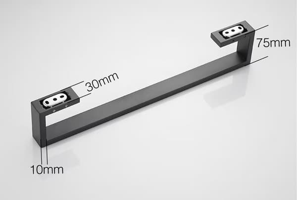Håndklædeholder til badeværelse og køkken, Sort 60 cm