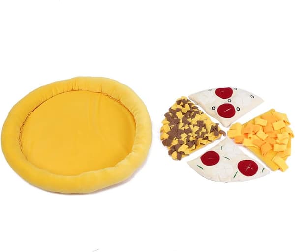 Snusematte for hunder - Treningsmatte for hunder - Pizzaform - Interaktiv