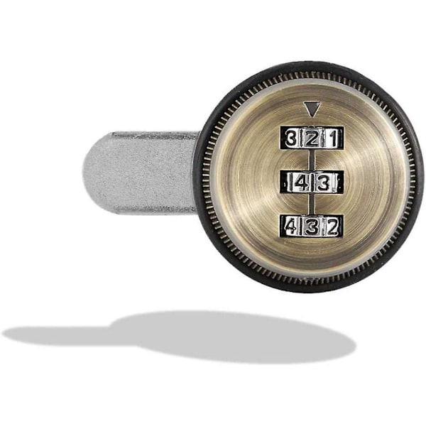 (20mm) Kodekombinasjonskamlås, 3-sifret mekanisk passordlås, nøkkelløs postkasselås, retro skap skuff passordkodelås