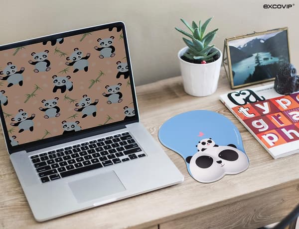 RIST Gel Håndledsstøtte Musemåtte Sød Panda Pad
