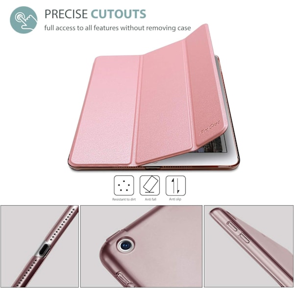 Smart Case för iPad 9,7 tum iPad 6:e/5:e generationen 2018 2017 (Modell: A1893 A1954 A1822 A1823), Ultra Smalt Lätt