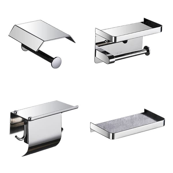 1 krom veggmontert toalettpapirdispenser