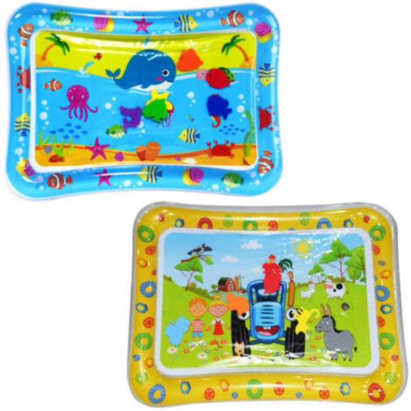 Square Whale Style + Car Style, Premium Inflatable Play Mat for 3