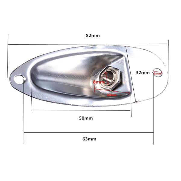 Pickups Jack 6.35mm bådtype Pickup Jack passer til strat