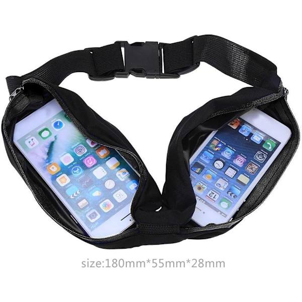 Vattentät Sport Midjeväsk Running Belt, Elastisk Jogging Midja