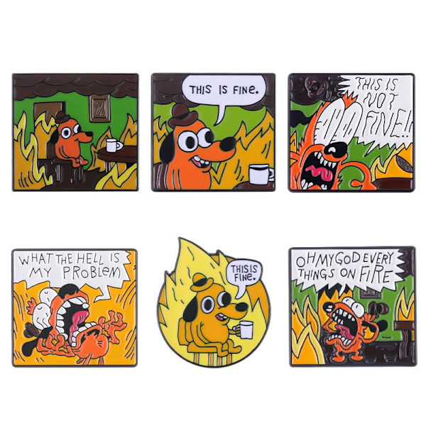 Sød nål 6 stk. rynket hvalp