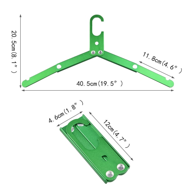 3 kpl, Taitettava Vaateteline, Alumiininen Matkavaateteline Tilaa Säästävä