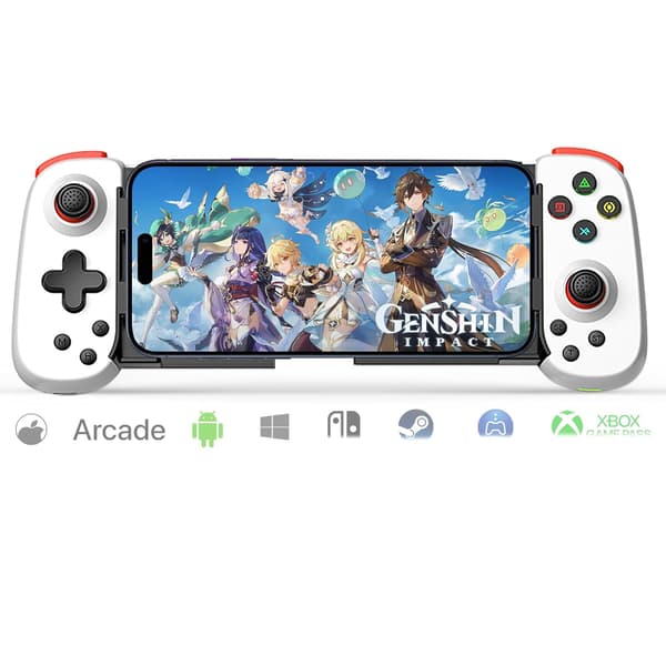 Trådløs kontroller for iPad/iOS/Android/Nettbrett/PC/Switch, Telefon Spillkontroller Joystick for Xbox Cloud Gaming/PS Remote Play/Steam Link - Bluetooth