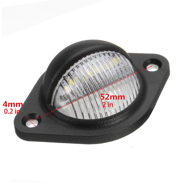 2 stk LED Nummerpladelys Vandafvisende LED Baglygte Nummerplade