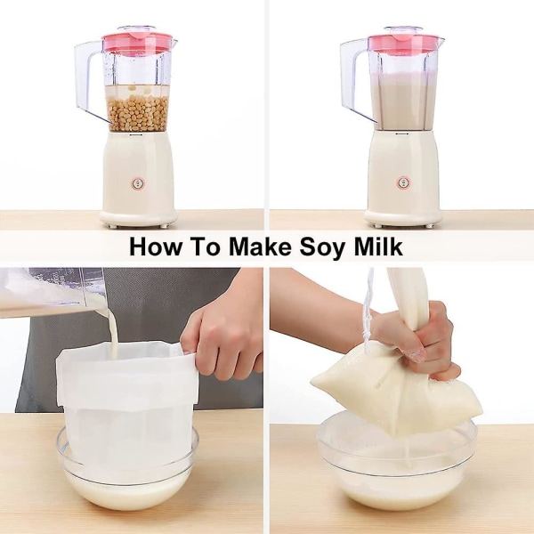 Vegetabilisk mjölkpåse, filterpåse, vegetabilisk mjölkfilter, silpåse, matfilter, fruktfilter, filterduk, tygpåse, nätpåse, tygfilter, Nylo