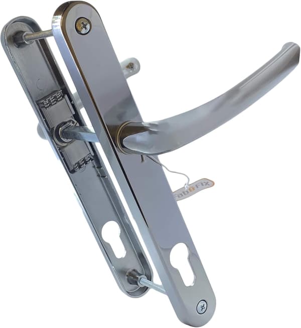 Dörrhandtag för PVC i Hardex Krom, 92mm / 210mm