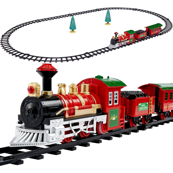 Juletogsæt 29 stk med tog (130 x 75cm, batteri