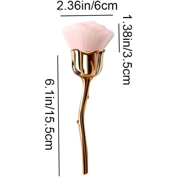 1 lös puderborste Mjuk sminkborste Fluffig foundation make-up