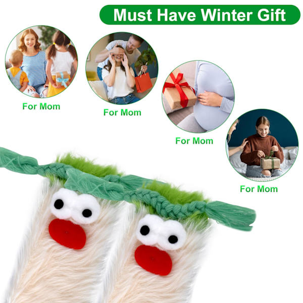 1 par av mysiga fluffiga tecknade monsterstrumpor