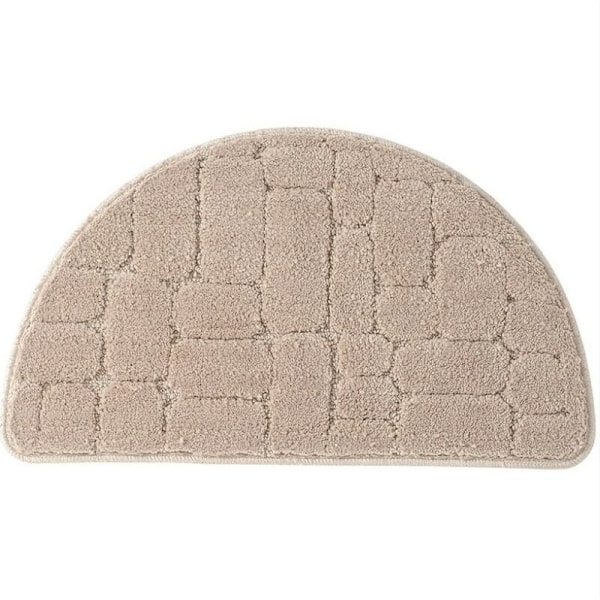 Halvmåneformet absorberende mikrofiber gulvmåtte (lys kamel) - E