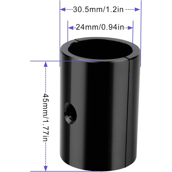 Styreadapter, 2-delt sykkelstyrepakning, aluminium