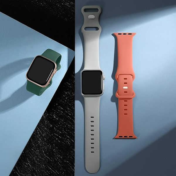Set med 3 armband kompatibla med Apple Watch 42mm, 44mm, 45mm, 49mm