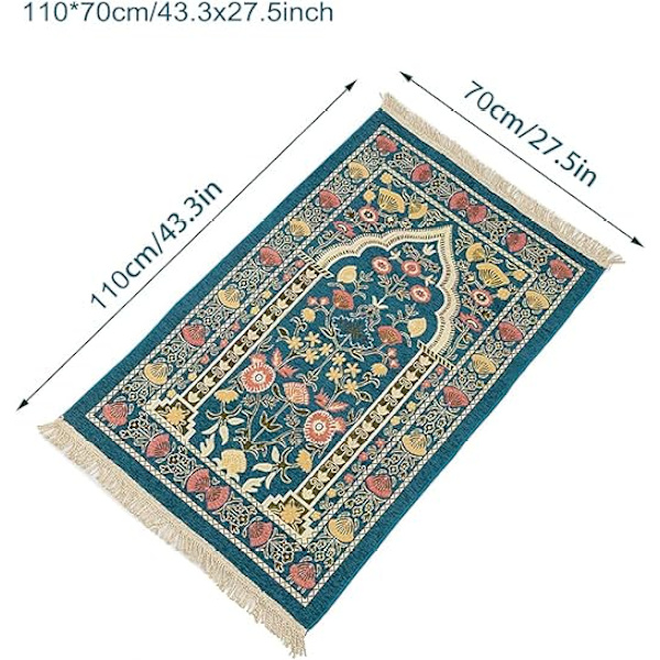 1 kpl 110x70cm pehmeä paksu muslimi rukousmatto, muslimi rukous