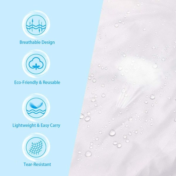 Regnponcho, 2-pack, Återanvändbart Poncho i EVA-material