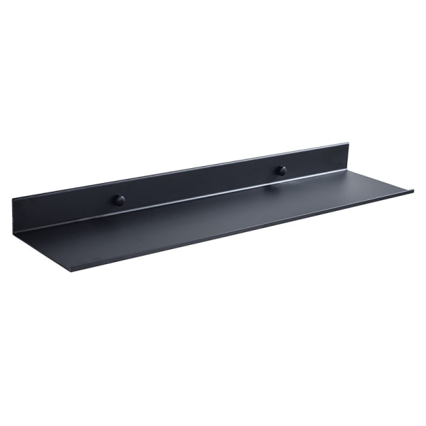1 x 60cm Sort Rektangulær Badeværelseshylde Metal Væghængt