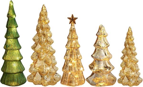 Juletræspynt i guld, medium, 7,8*5,2*4 tommer