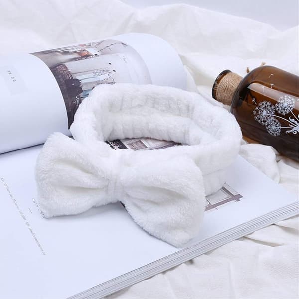6 Pak Mikrofiber Hårbånd med Elastisk Sløjfe til Spa, Yoga,