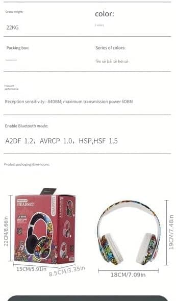 Nyt Bluetooth Headset LED Lysende Spil Trådløst Kort tuya 5.0 Bluetooth Headset Lang Batterilevetid (Sort)