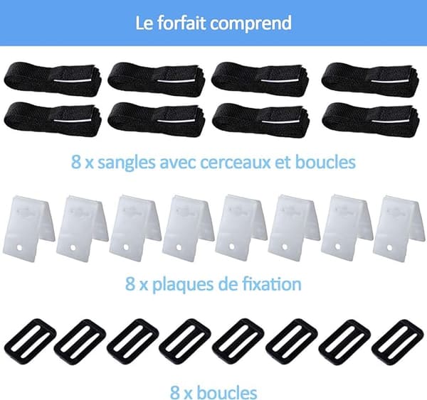 Plan pool tilbehør Nylon og klæbende velcro solkit med