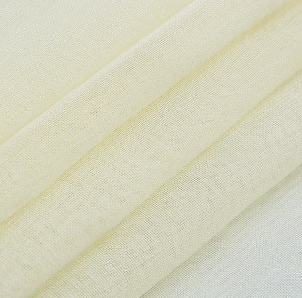 Set om 2 150x250cm (Blå) Grå Voile Gardiner i Linneffekt - Ögla