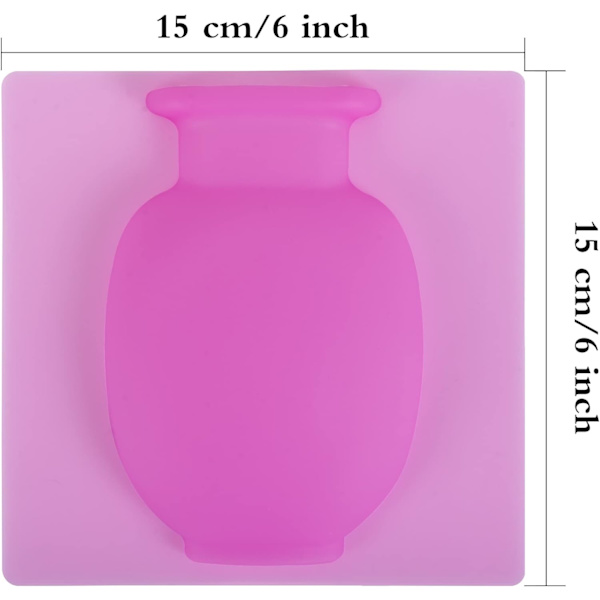 3 stycken (vit+rosa+blå) Silikonvas, Magisk Silikonvas