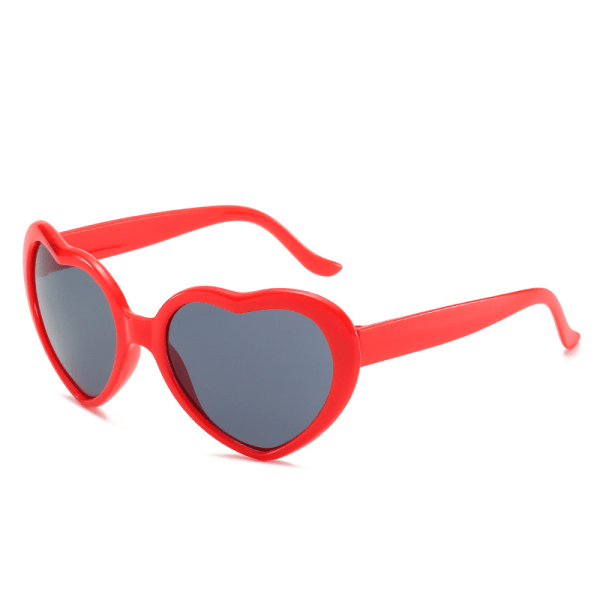 1 st Unisex Mode Rolig Kärlek Hjärta Form Solglasögon Plast