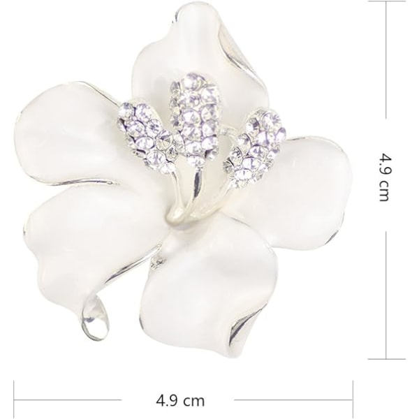 Elegant brosch i form av blommor och kristall 29,8g