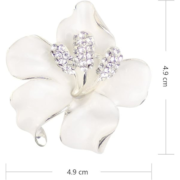 Elegant Brosch i Form av Blommor och Kristall 29,8g