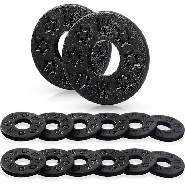 12 stycken gitarrremmslås i silikon, gummilås för gitarrrem