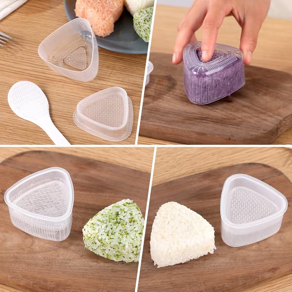 2 stk Trekant Sushiform, Ikke-klebende Risballform for Barn