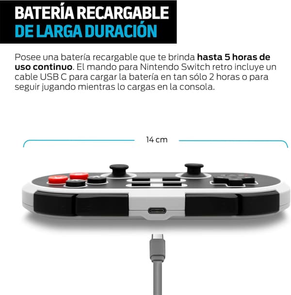 Kompatibel med Nintendo Switch Retro Trådløs Controller med Klassisk Design, Kompatibel med Switch, Switch Lite