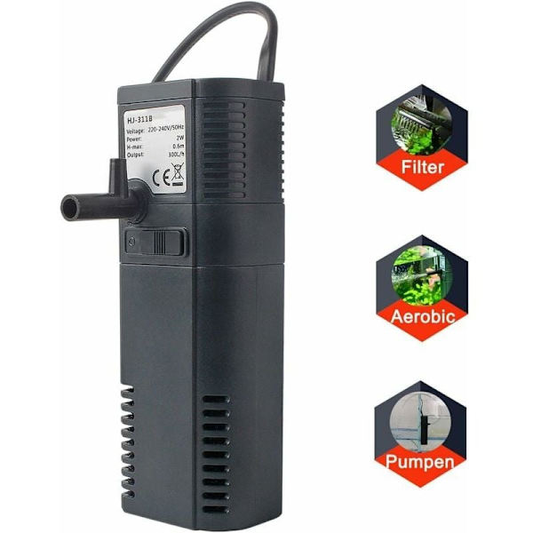 Akvariefilter Internt filter Internt filterpumpe med spray R