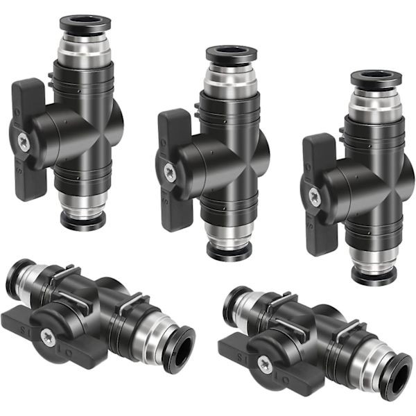 (6mm)5stk Pneumatisk Konnektor Pneumatisk Kugleventil Pneumatisk Manuel Ventil Kan Styre Åbning Og Lukning Af Fluid Hurtigkoblinger Adapterkontakt