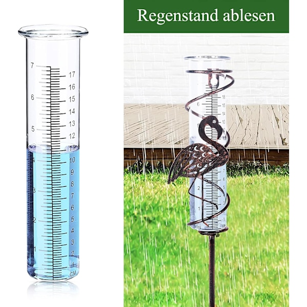 Sademittari, Lasinen Sademittari Metallisella Telineellä, Koristeellinen
