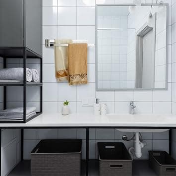 Rustfrit Stål Krom Drejelig Håndklædeholder med 2 Drejelige Stænger