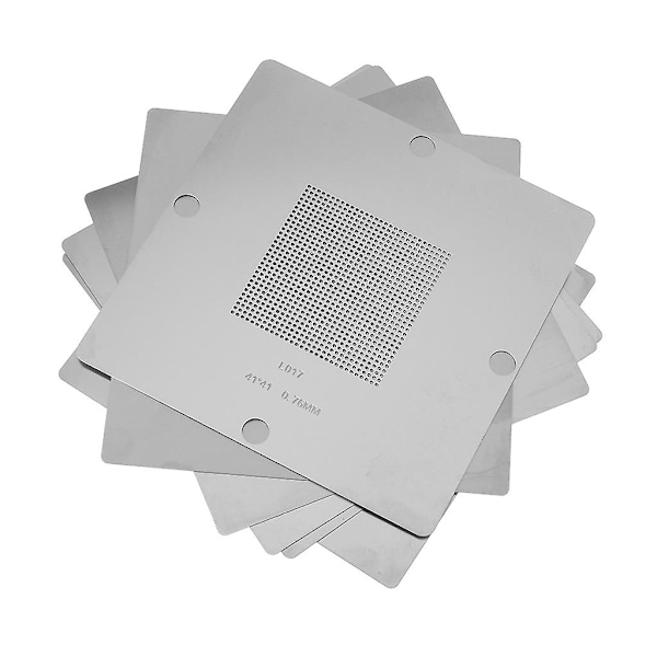 10/27 st Bga Reballing Stencil Kit  Cpu Tennplantering Lödningsnät 90x90mm