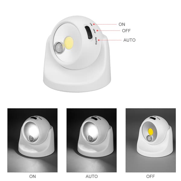1 stk 360 ° magnetisk suge-USB-oppladbar kroppssensor