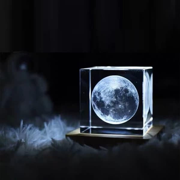 1 stk. 3D Sol Måne Galakse System Model Papirvægt Laser