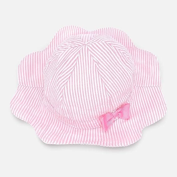 Pink Blød Bomuldssolhat med Bred Skygge til Sommer