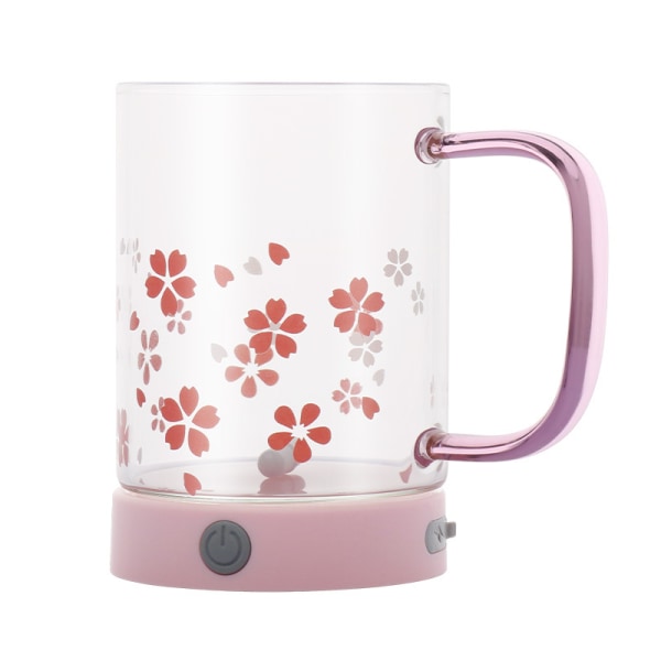 1pcs（Pink）Glass Automatic Mixing Cup Automatic Mixing Mug