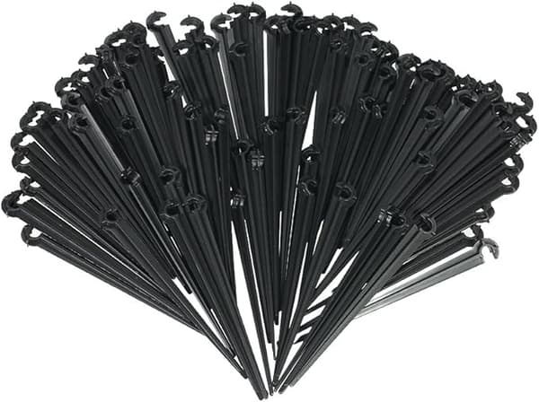 Svart type C SET med 100 rørstøtter for 11 cm mikrodrypp
