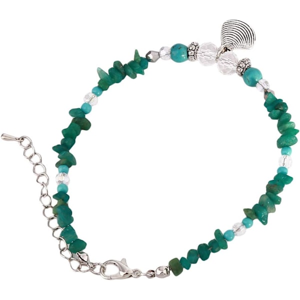 1 kpl Turkoosi Kuoren Ripustimella Varustettu Anklet Boho Ketju Ohut Rantajuhla