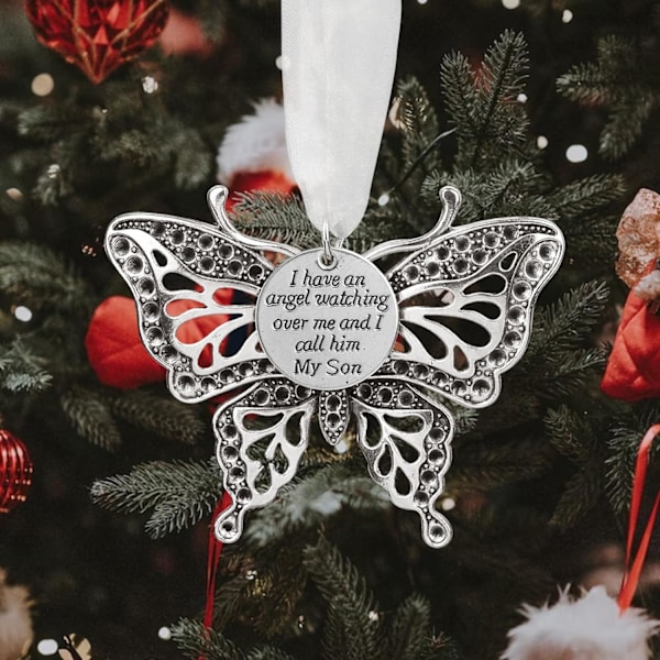 Julehimmel Mindesmærkepynt Butterfly Heaven Mindesmærkepynt til Tab af Kære Angel i Himlen Sympa