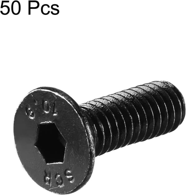 50 stk Flate Senkede Hex Socket Hode Skrue Hex Socket
